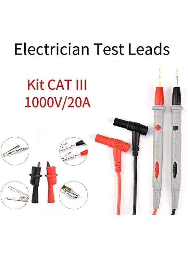 Multimeter Test Leads Universal Cable AC DC 1000V 20A 10A CAT III Measuring Probes Pen for Multi-Meter Tester Wire Tips