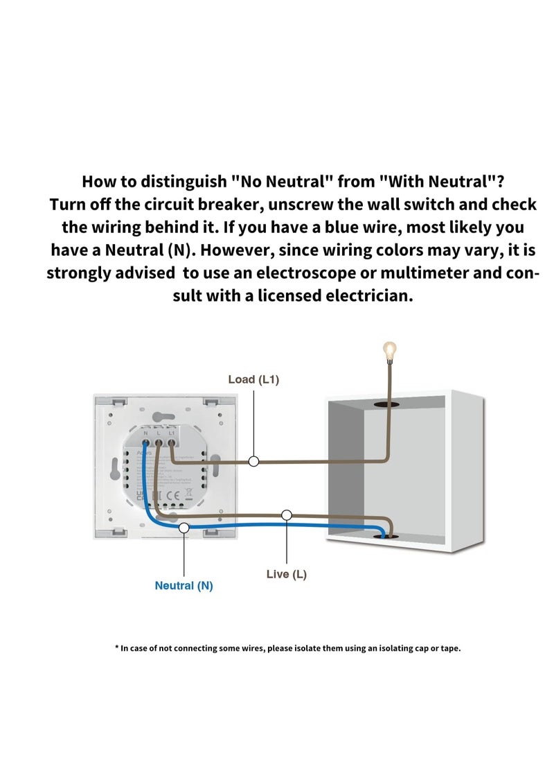 Aqara Wall Switch H1(with neutral single rocker)