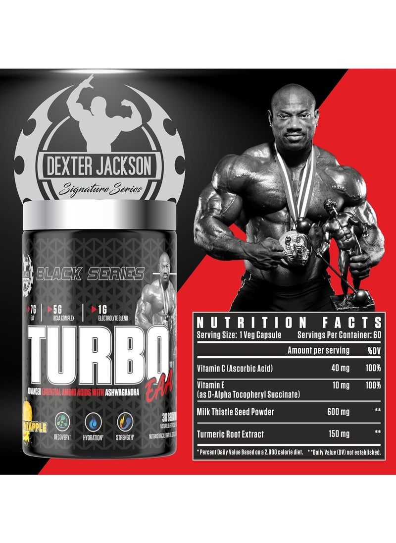 Black Series Turbo EAA 30 Servings 345g - Advanced Essential Amino Acids for Muscle Recovery and Performance (Pineapple)