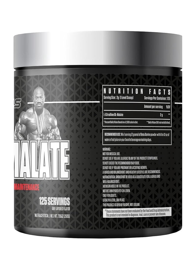 Black Series Citrulline Malate 250g - 125 Servings | Premium Nitric Oxide Support for Enhanced Blood Flow and Workout Performance