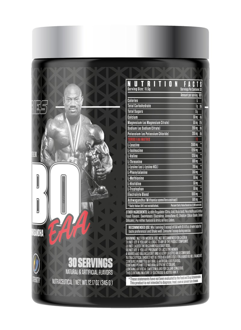 Black Series Turbo EAA 30 Servings 345g - Advanced Essential Amino Acids for Muscle Recovery and Performance (Lemon Lime)