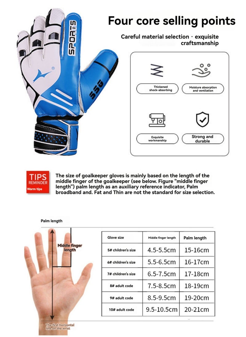 Green Soccer Goalkeeper Gloves For Kids Size 5, Youth And Adult Soccer Goalkeeper Gloves, High Performance Goalkeeper Gloves, Breathable Soccer Gloves With Grip For The Toughest Saves, Training And Matches