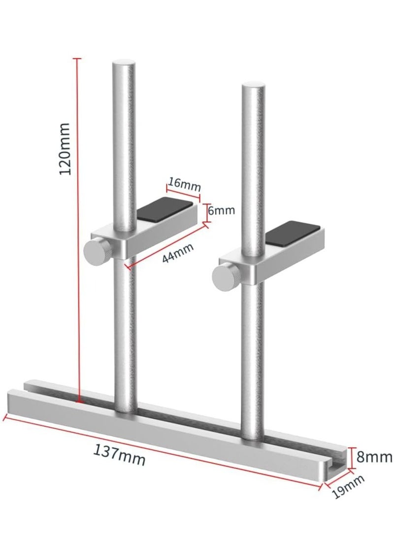 Graphics Card GPU Support Bracket  Adjustable Enhanced Aluminum GPU Sag Bracket Video Card GPU Stand Holder Graphics Card Support with Dual Stand Silver 128mm