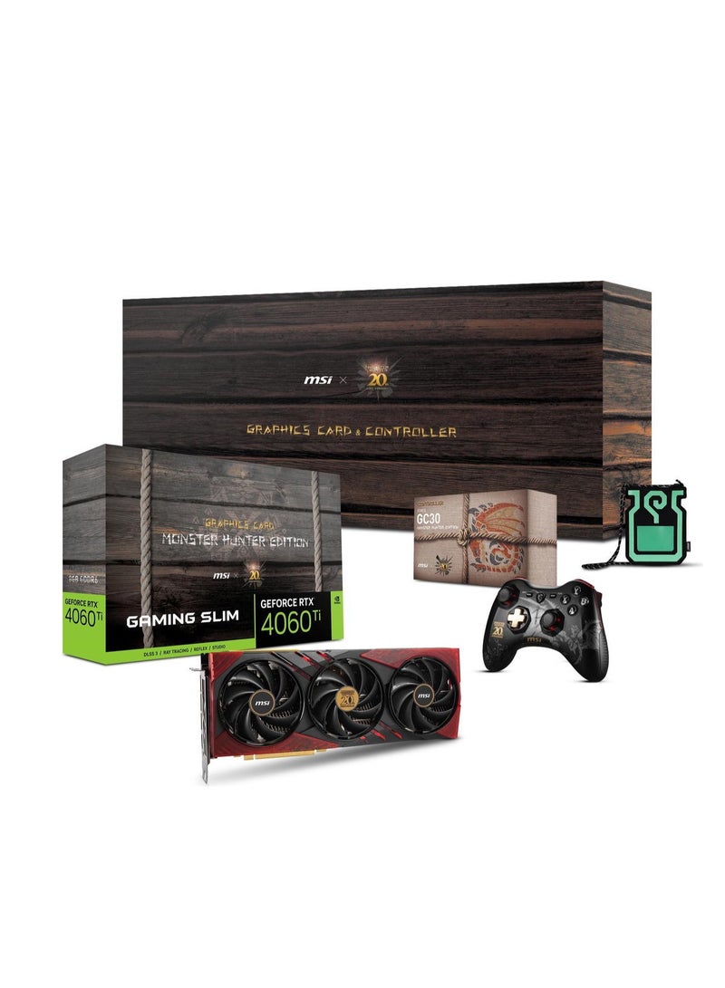 GeForce RTX 4060 Ti 8G Gaming Slim Monster Hunter Edition Graphics Card, DLSS3