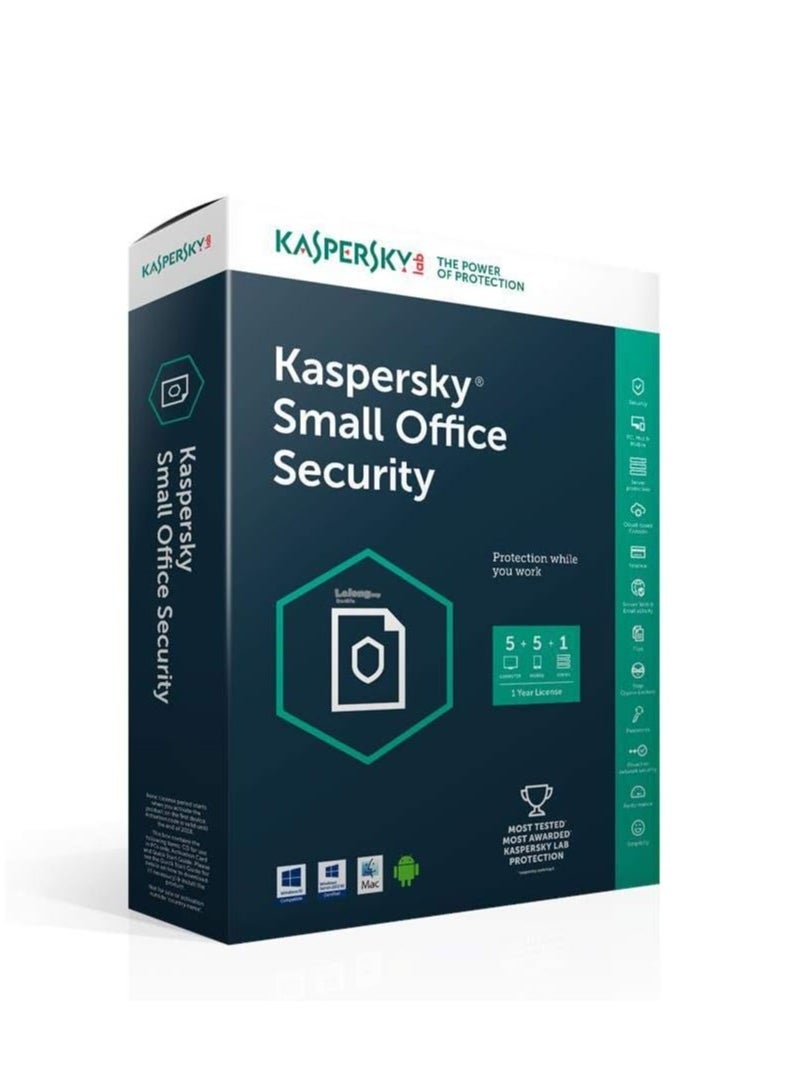 Kaspersky Small Office Security | 5 Computer, 5 Mobile, 1 Server For 1 Year