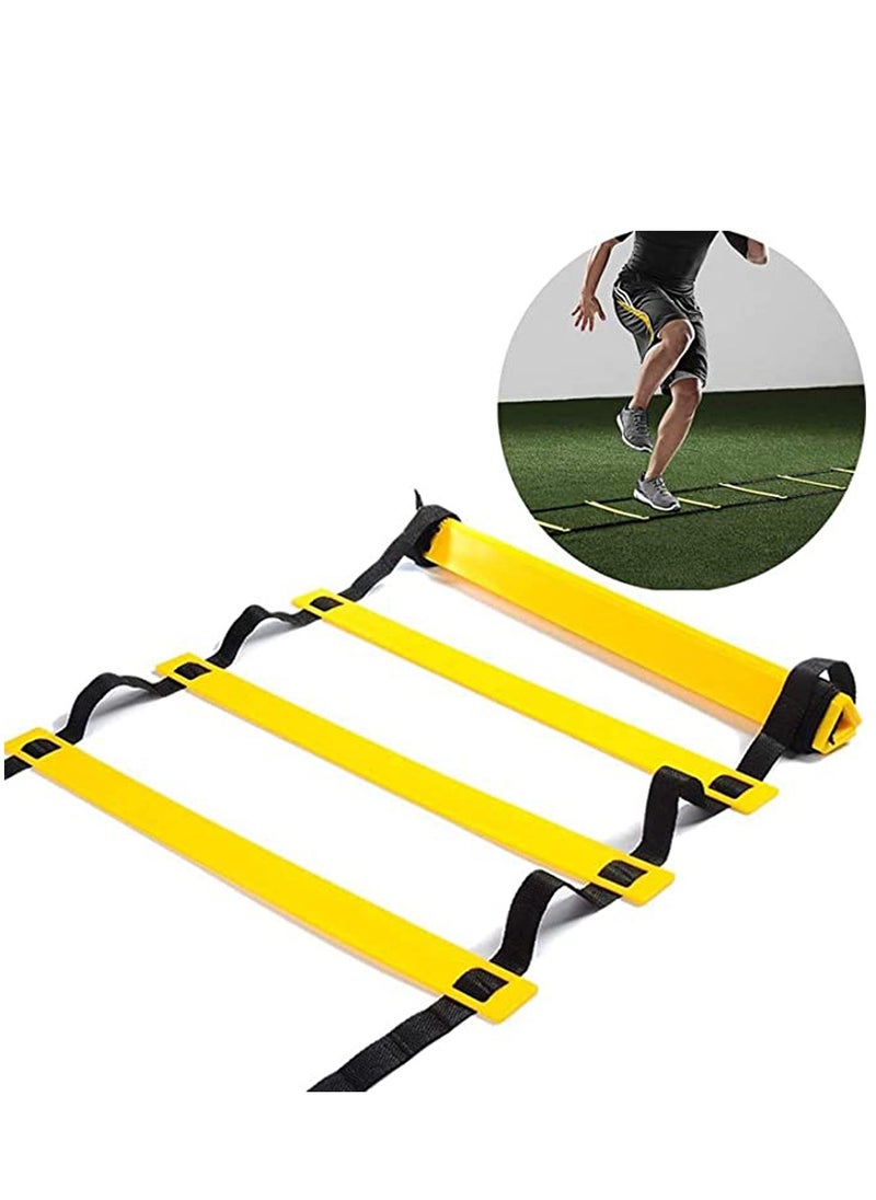 Agility Ladder, 12 Rung Adjustable Speed Ladder Training Ladder Speed Training Equipment with Carry Bag, Football Flexibility Training Jumping Ladder