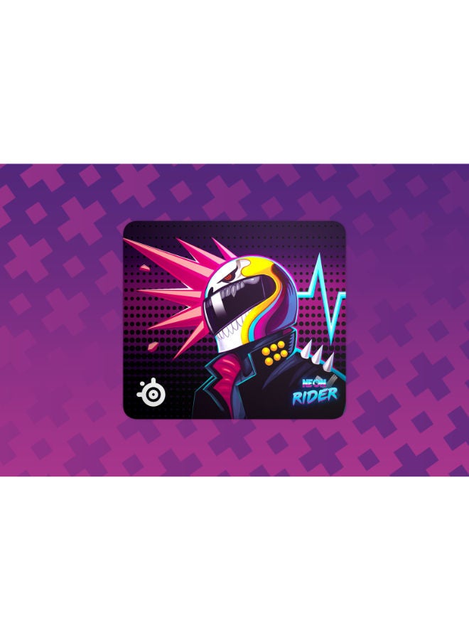 STEEL SERIES QCK Large Neon Rider Edition Gaming Mousepad: Legendary Micro-Woven Cloth for Precision Aiming and Control