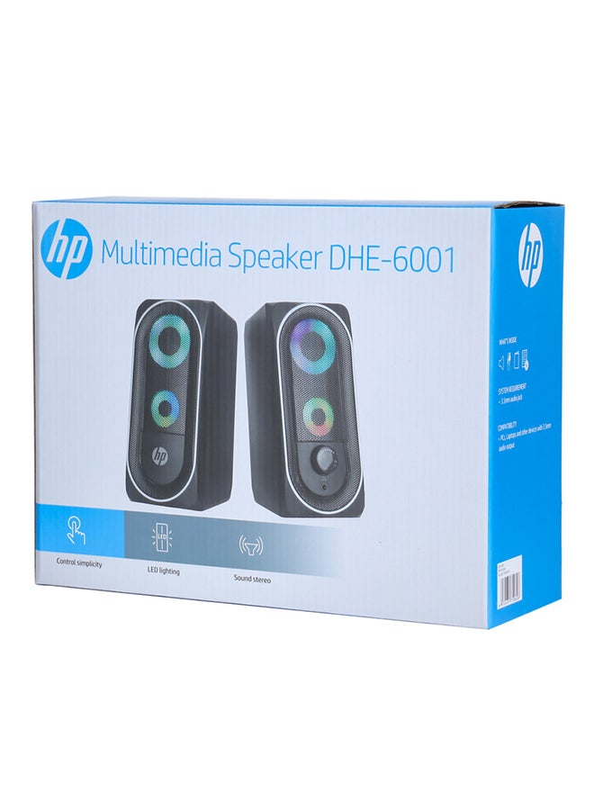 DHE -6001 Wired Multimedia Speakers -6972431710626 Black