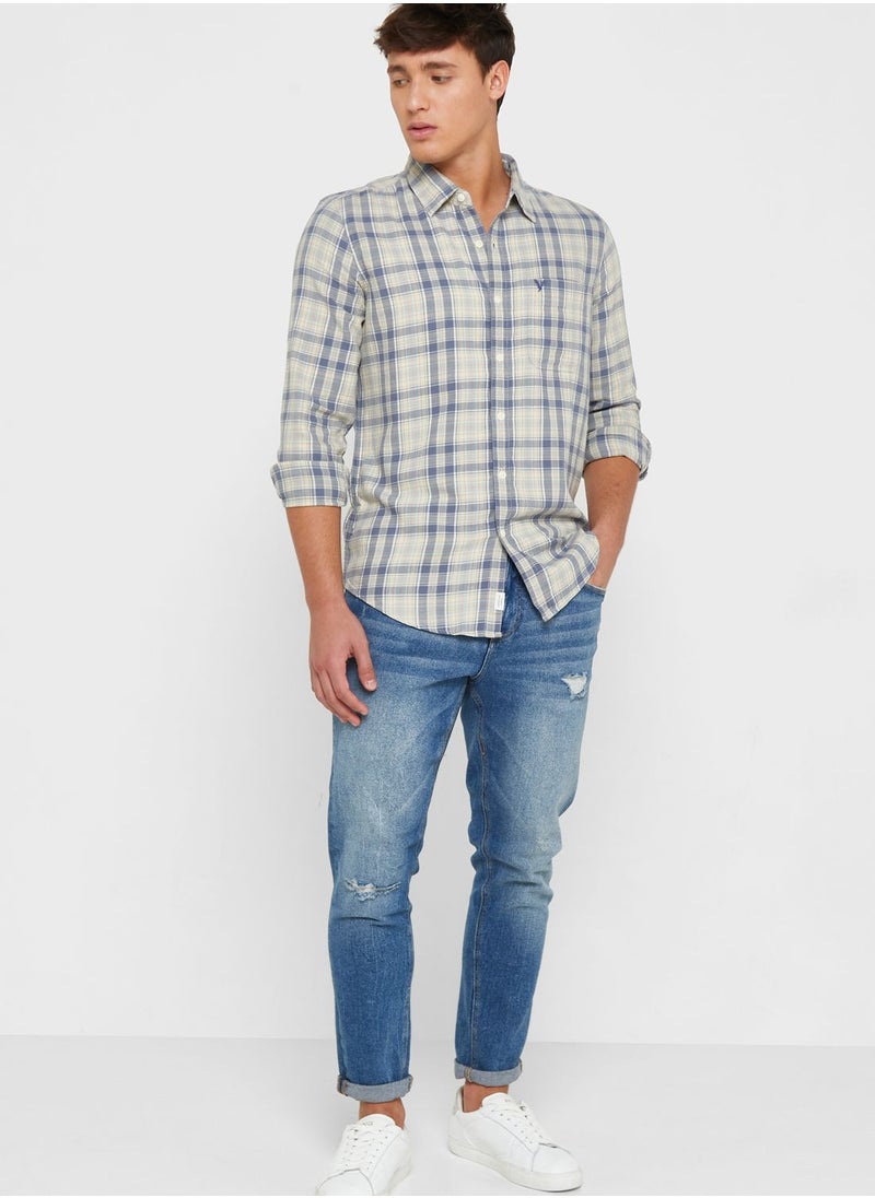 Checked Slim Fit Shirt