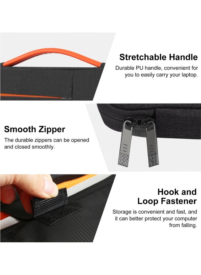 14-Inch Sleeve Case Zipper Laptop Handbag Black