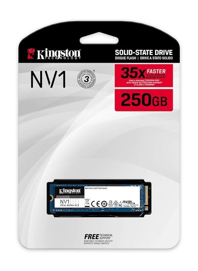 Renewed - NV1 PCIe NVMe M.2 2280 Internal SSD, 250GB Capacity 250 GB