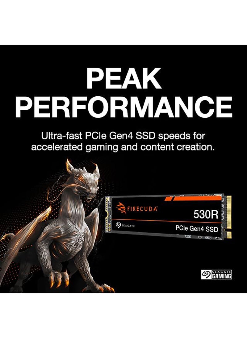 FireCuda 530R NVMe SSD 1TB, for PS5/PC, M.2 PCIe Gen4 ×4 NVMe 1.4, 7.300 MB/s, 3D-TLC-NAND, 640 TBW, Refresh, ZP1000GM3A063 2 TB