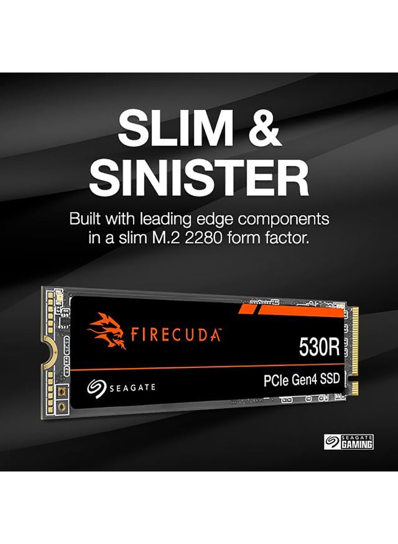 FireCuda 530R NVMe SSD 1TB, for PS5/PC, M.2 PCIe Gen4 ×4 NVMe 1.4, 7.300 MB/s, 3D-TLC-NAND, 640 TBW, Refresh, ZP1000GM3A063 2 TB