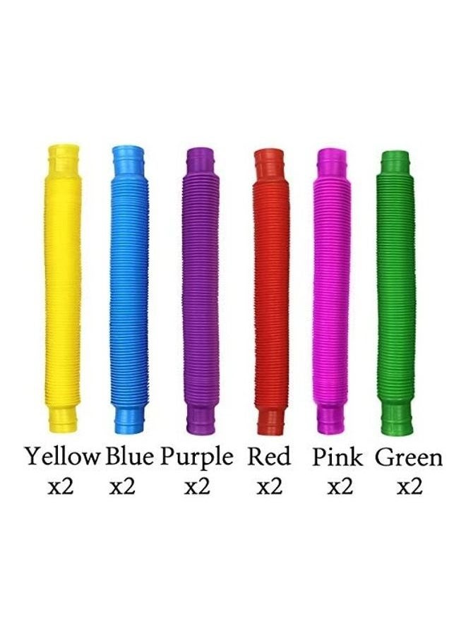 12-Piece Pop Tubes Fidget Pipe Toddler Toys