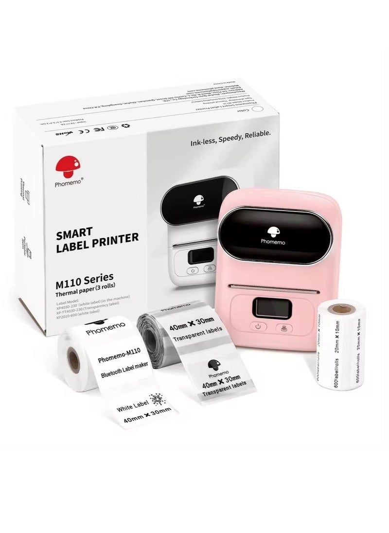 Phomemo M110 Label Maker Thermal Printer Pink