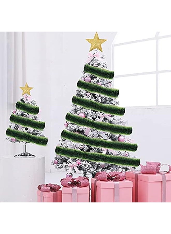 32.8 Ft Christmas Tinsel Garland,Green Glittering Decoration for Xmas Tree Party Wedding Supplies