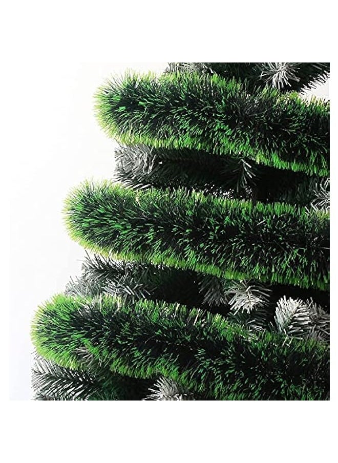 32.8 Ft Christmas Tinsel Garland,Green Glittering Decoration for Xmas Tree Party Wedding Supplies