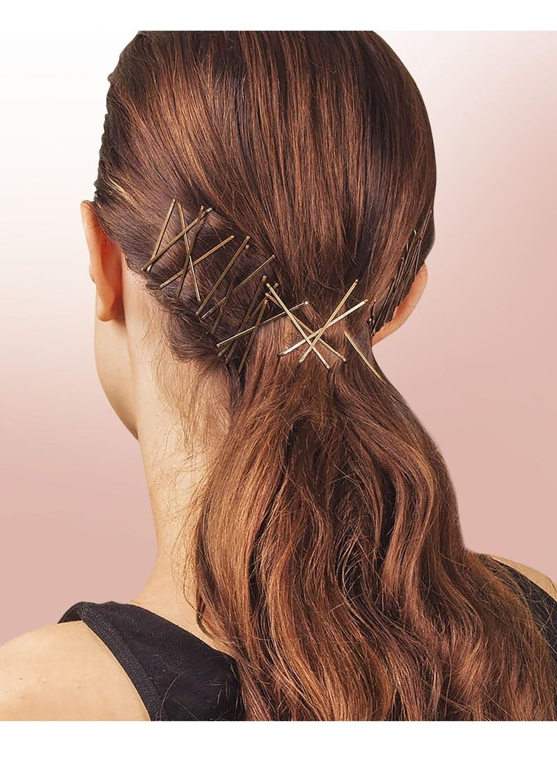 Kitsch Blonde Mini Bobby Pins - Ideal for Thin Hair | Hair Styling Accessories for Girls and Women | 1.87 Inches Bobby Pins Blonde Hair | Hair Stylist Must Haves | Stylish and Secure Hair Pin - 45 pcs