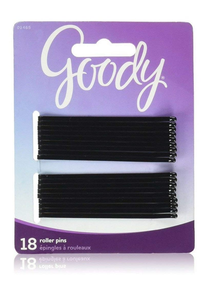 Goody Black Roller Pins, 3 inches 18 ea