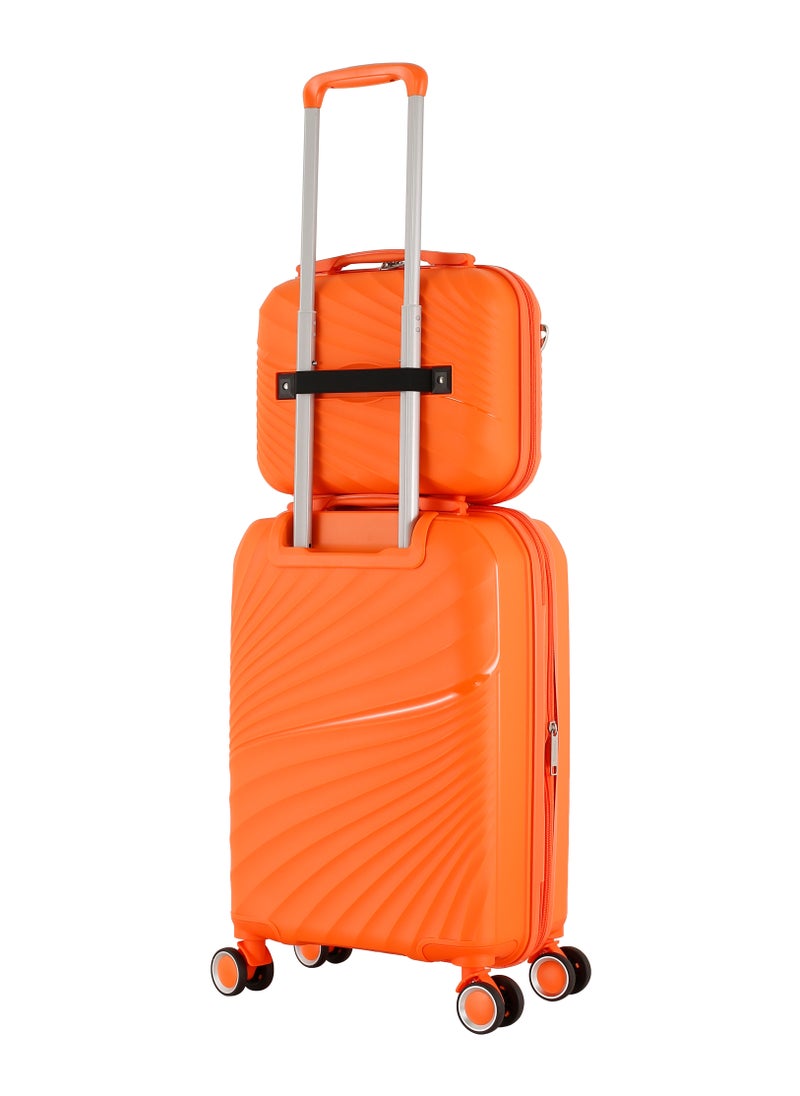 H.T Luggage Bag, Unisex Polypropylene (PP) Material Hard Case Luggage, SKU HT13504, 16 Liters, Vanity Case Size