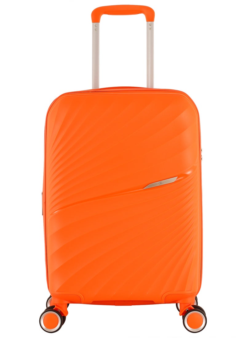 H.T Luggage Bag, Hard Case Polypropylene (PP) Material, 8x360 Degree Rotation Spinner Wheels, Matching Color Suitcases, Expandable Trolley Bag, Telescopic Handle, TSA Lock, SKU 13504