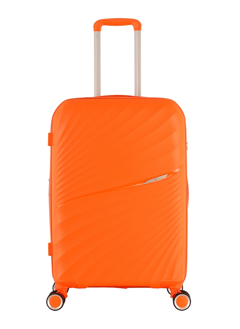 H.T Luggage Bag, Hard Case Polypropylene (PP) Material, 8x360 Degree Rotation Spinner Wheels, Matching Color Suitcases, Expandable Trolley Bag, Telescopic Handle, TSA Lock, SKU 13504