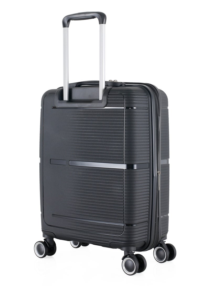 H.T Luggage Bag, Hard Case Polypropylene (PP) Material, 8x360 Degree Rotation Spinner Wheels, Matching Color Suitcases, Expandable Trolley Bag, Telescopic Handle, TSA Lock, SKU 13627