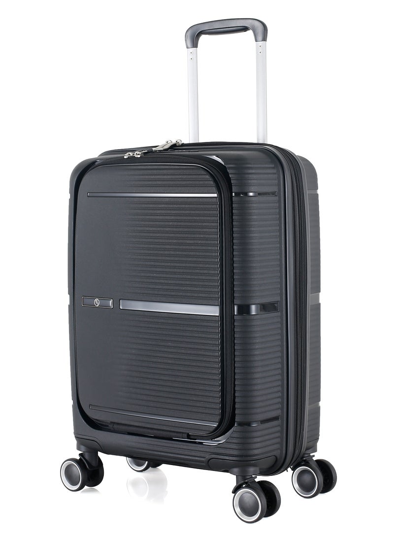 H.T Luggage Bag, Hard Case Polypropylene (PP) Material, 8x360 Degree Rotation Spinner Wheels, Matching Color Suitcases, Expandable Trolley Bag, Telescopic Handle, TSA Lock, SKU 13627