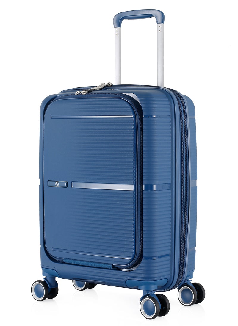 H.T Luggage Bag, Hard Case Polypropylene (PP) Material, 8x360 Degree Rotation Spinner Wheels, Matching Color Suitcases, Expandable Trolley Bag, Telescopic Handle, TSA Lock, SKU 13627