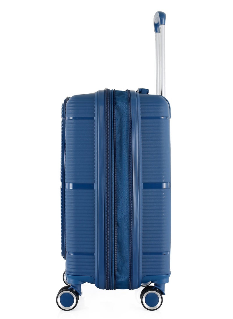 H.T Luggage Bag, Hard Case Polypropylene (PP) Material, 8x360 Degree Rotation Spinner Wheels, Matching Color Suitcases, Expandable Trolley Bag, Telescopic Handle, TSA Lock, SKU 13627