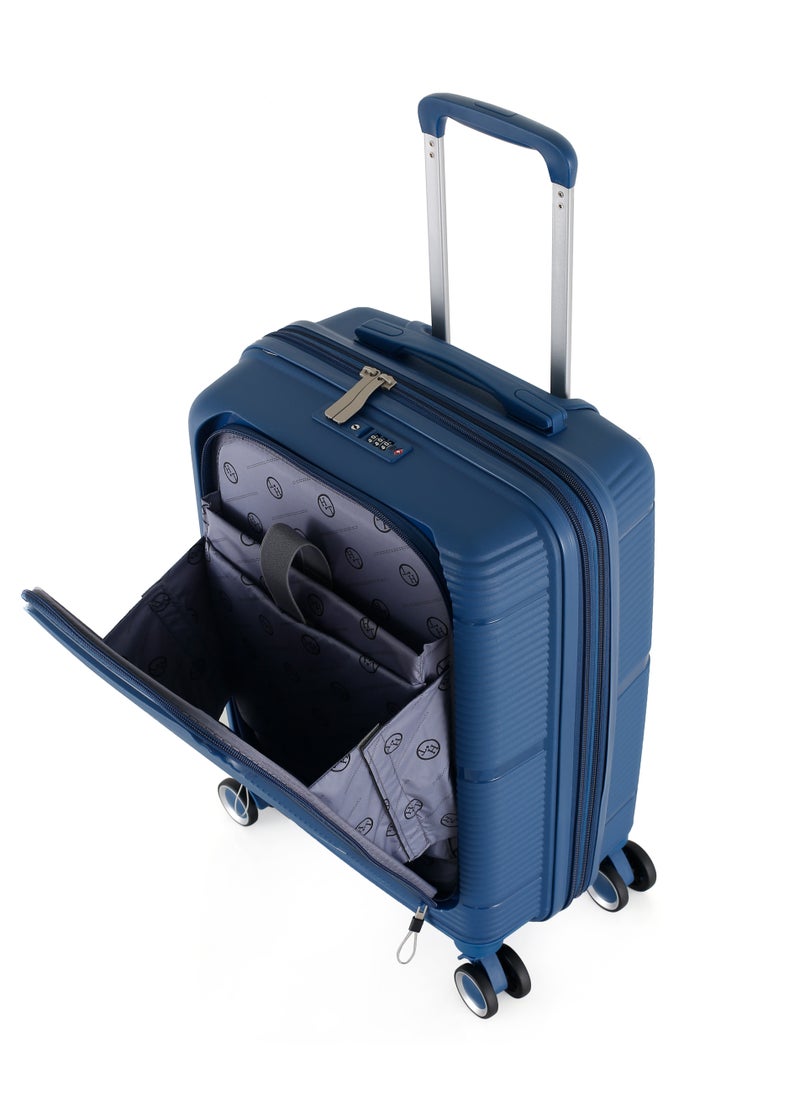 H.T Luggage Bag, Hard Case Polypropylene (PP) Material, 8x360 Degree Rotation Spinner Wheels, Matching Color Suitcases, Expandable Trolley Bag, Telescopic Handle, TSA Lock, SKU 13627