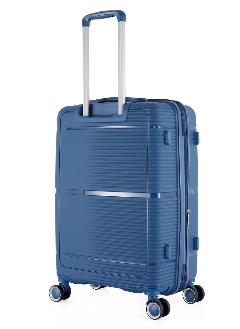 H.T Luggage Bag, Hard Case Polypropylene (PP) Material, 8x360 Degree Rotation Spinner Wheels, Matching Color Suitcases, Expandable Trolley Bag, Telescopic Handle, TSA Lock, SKU 13627