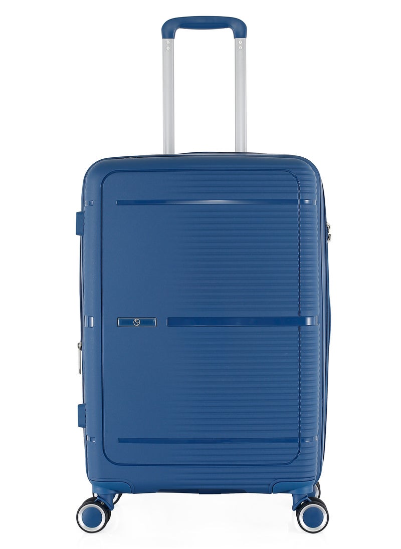 H.T Luggage Bag, Hard Case Polypropylene (PP) Material, 8x360 Degree Rotation Spinner Wheels, Matching Color Suitcases, Expandable Trolley Bag, Telescopic Handle, TSA Lock, SKU 13627