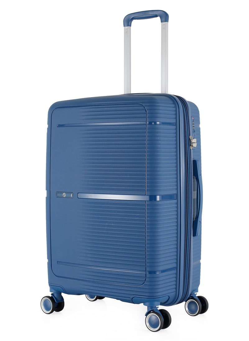 H.T Luggage Bag, Hard Case Polypropylene (PP) Material, 8x360 Degree Rotation Spinner Wheels, Matching Color Suitcases, Expandable Trolley Bag, Telescopic Handle, TSA Lock, SKU 13627