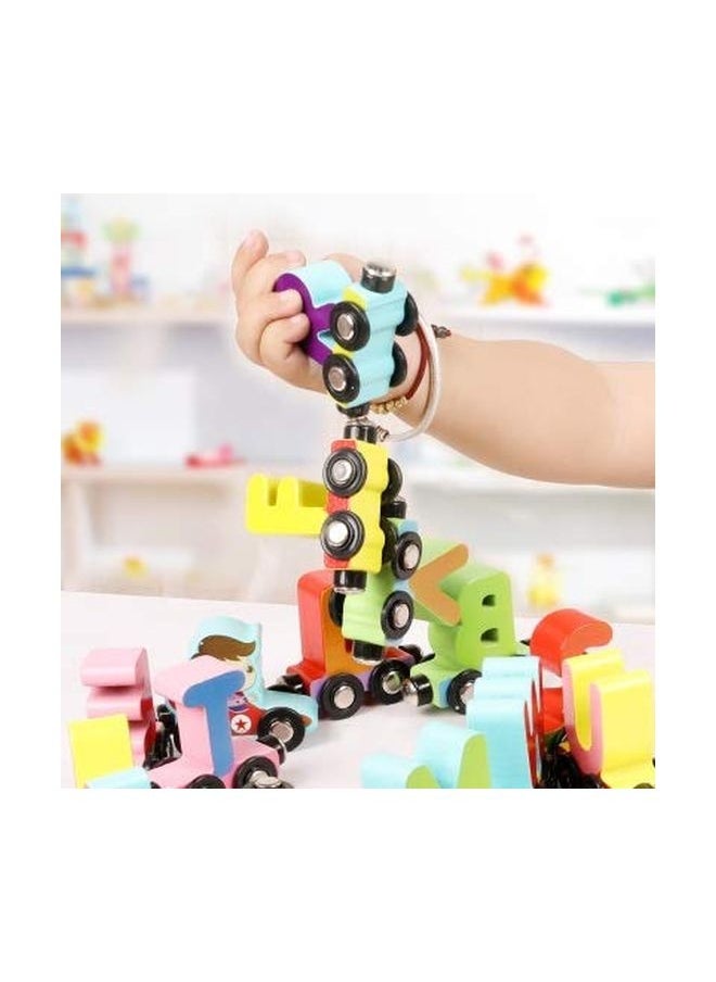 26-Piece Wooden Magnetic Alphabet Educational Train Toy