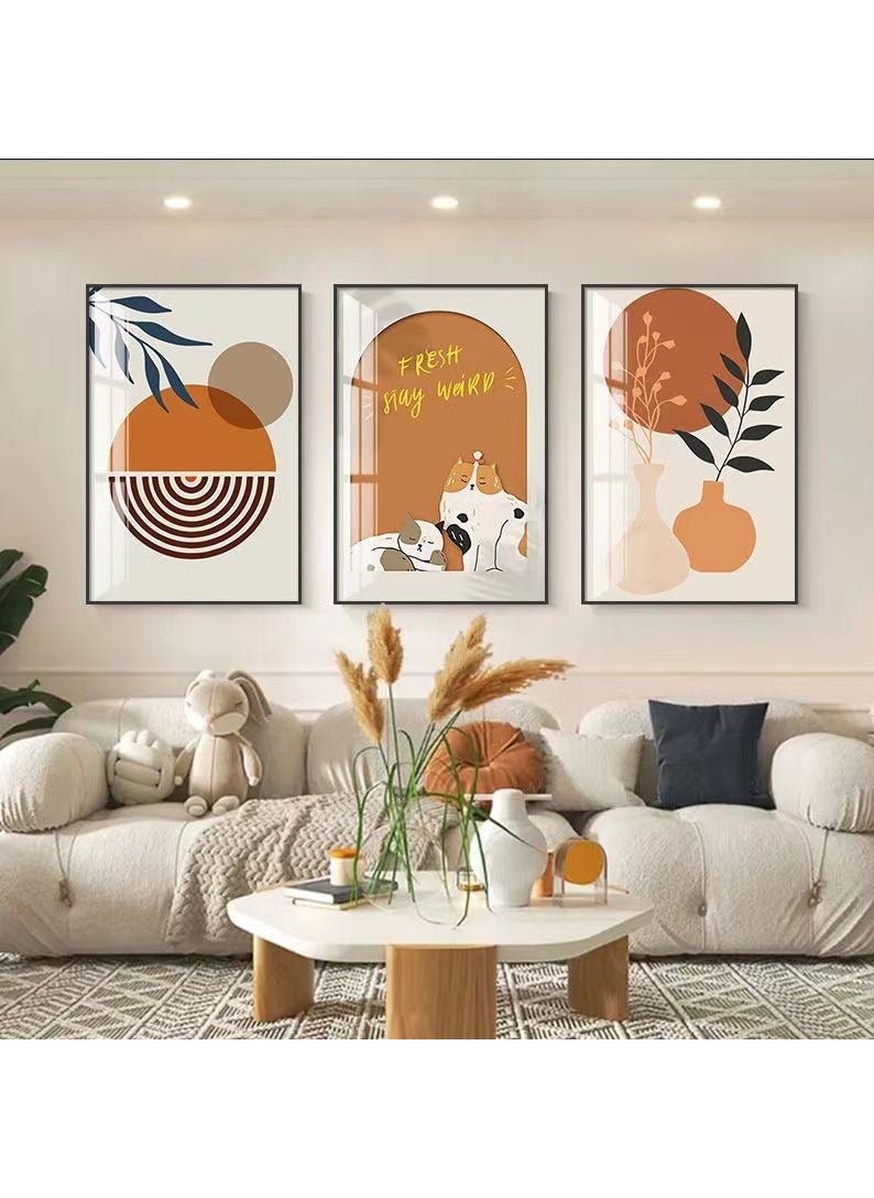 3PCS Wall Art Decor Modern Canvas Prints Poster Picture Framed Paintings Decorations