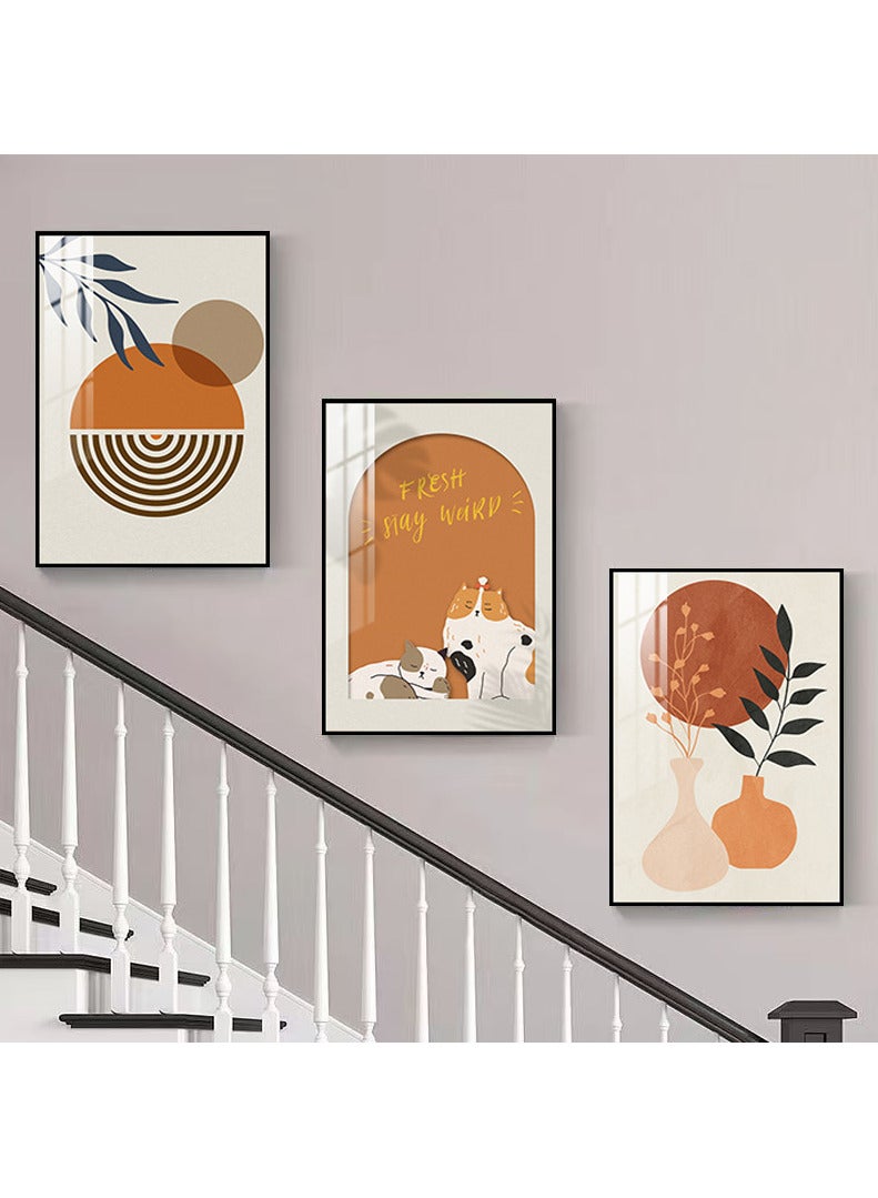 3PCS Wall Art Decor Modern Canvas Prints Poster Picture Framed Paintings Decorations