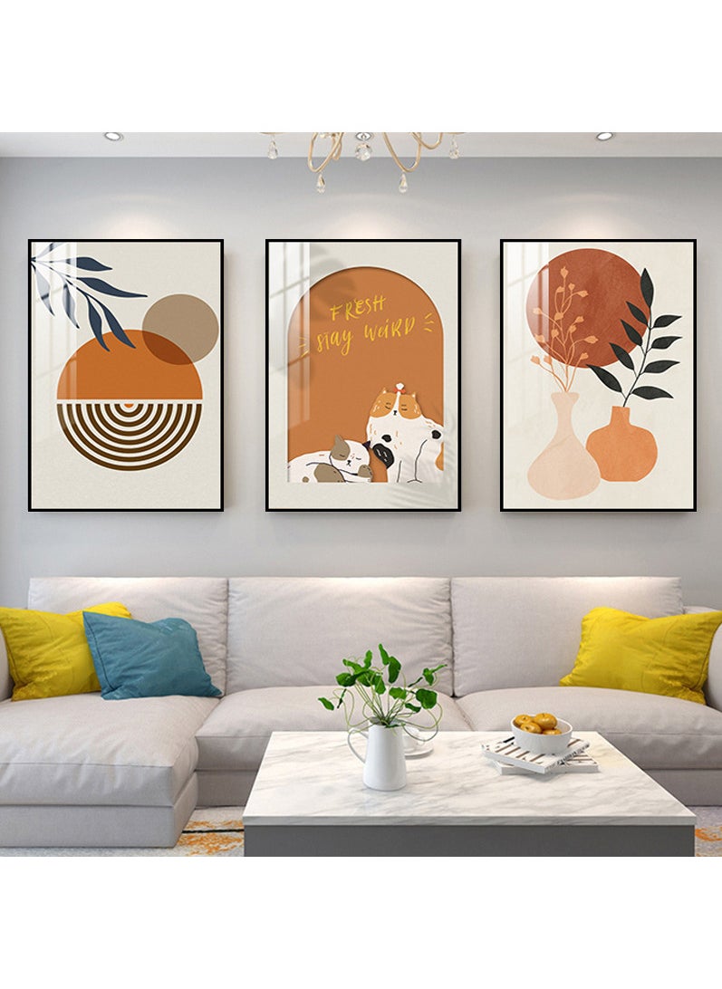 3PCS Wall Art Decor Modern Canvas Prints Poster Picture Framed Paintings Decorations