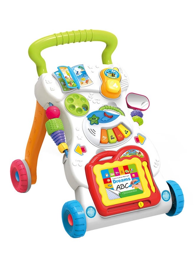 Baby Music And Light Walker With Adjustable Screw Children First Step Car 45x42x34cm