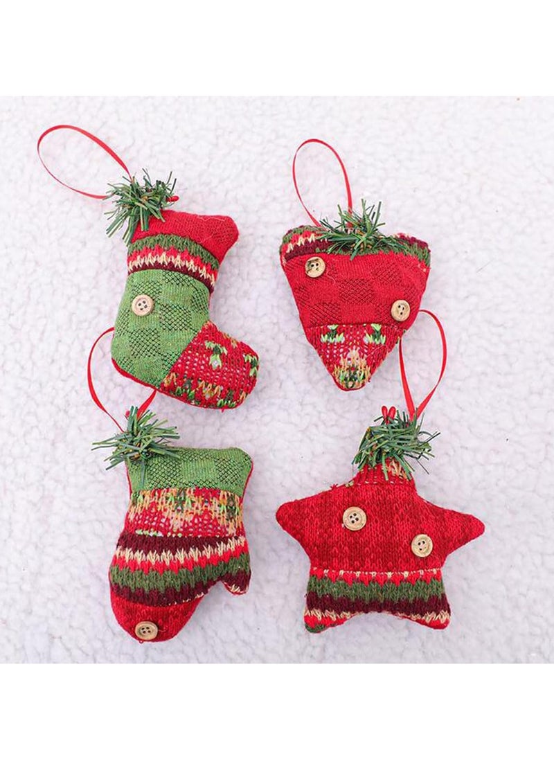 Christmas Tree Ornaments Decorations,6pcs Christmas Tree Pendant Decorations,Christmas Hanging Pendant for Christmas Birthday Holiday Party Decor