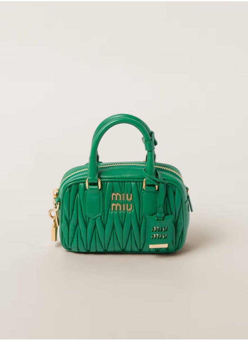 MIU Arcadie Quilted nappa leather bag Shoulder Crossbody