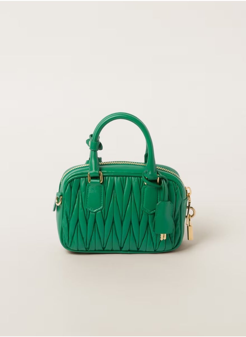 MIU Arcadie Quilted nappa leather bag Shoulder Crossbody