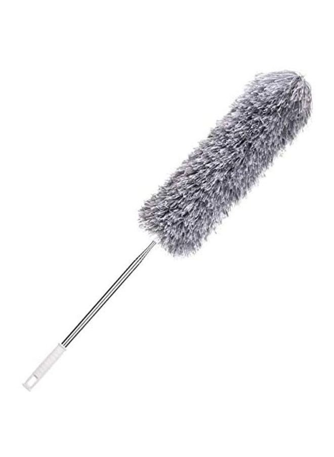 Microfiber Duster With Extension Pole And Protective Head Cap Grey 100inch