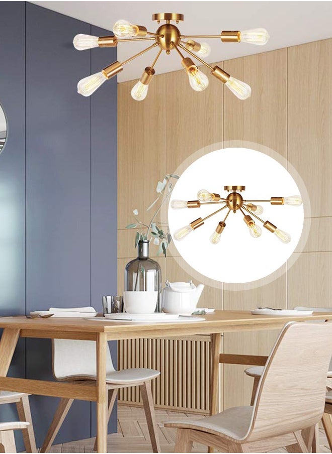 American style ceiling lamp is easy to install golden Nordic simple creative lamp clever design suitable for kitchen dining room and living room