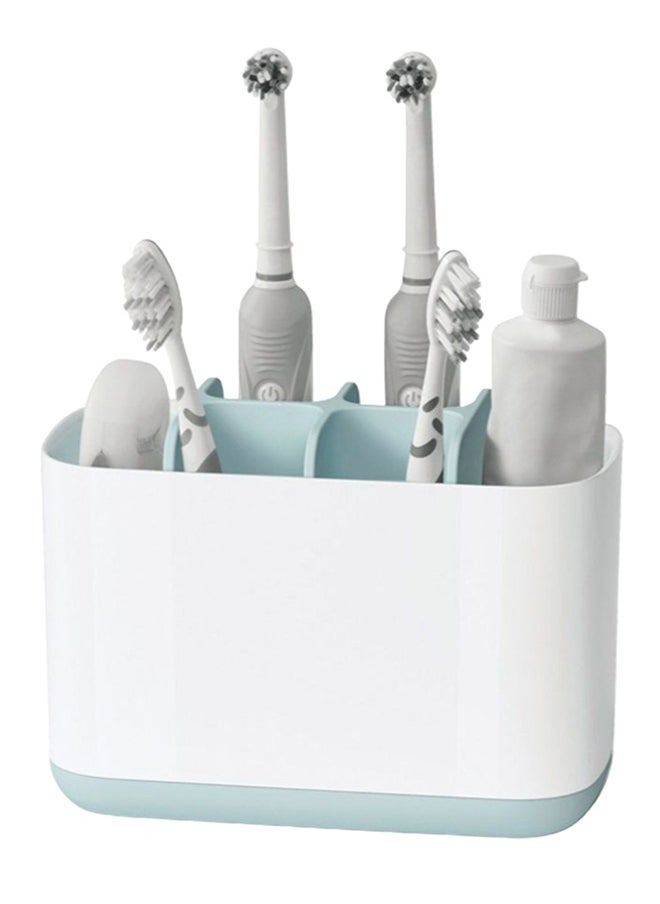 Easy-Store Toothbrush Caddy White/Blue