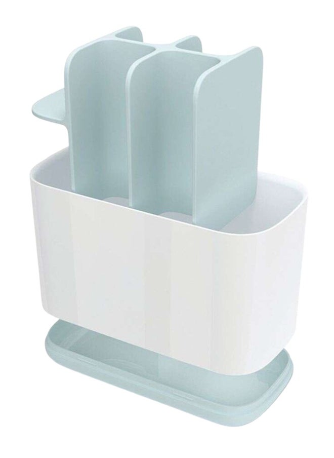 Easy-Store Toothbrush Caddy White/Blue