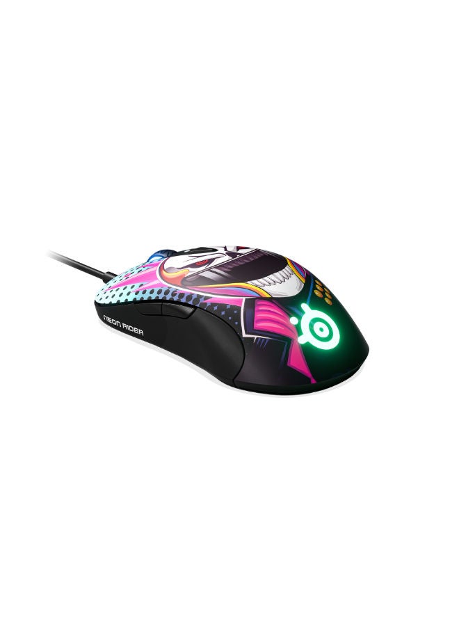 STEEL SERIES Sensei Ten Neon Rider Edition, a perfect mouse for serious gamers who demand the best in precision, performance & style, TrueMove Pro Optical Sensor, 60 Million Click Mechanical Switches