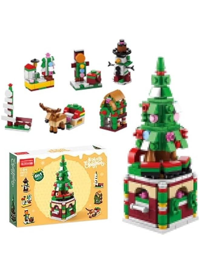 Christmas Building Blocks Set, Mini Building Blocks Christmas Advent Calendar 2024, Christmas Building Blocks Toy, Party Bag Children's Birthday, Toy from 4 Years, Christmas Gifts (Christmas Tree)