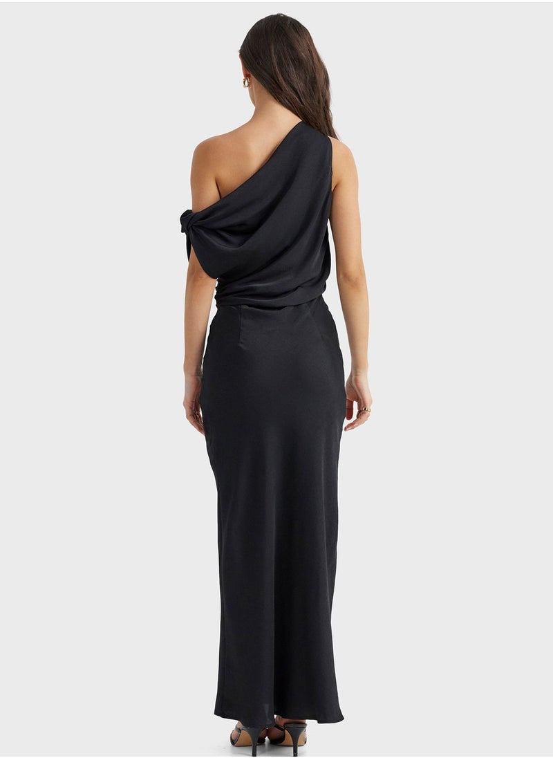 One Shoulder Maxi Dress