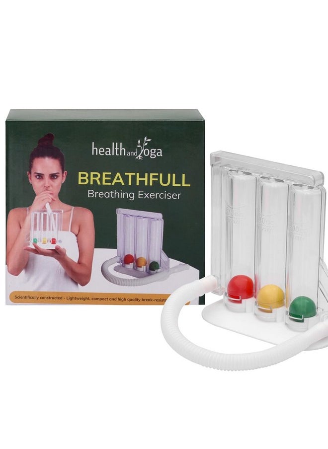 Deep Breathing Lung Exerciser - 3-Chamber Incentive Style Spirometer